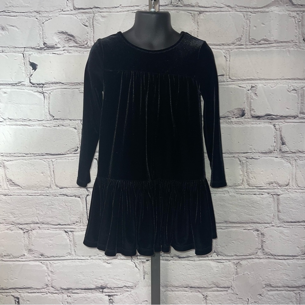 Cat & jack Black velour formal dress 3T